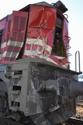 Beton Mikseri Tren Lokomotifine Çarptı