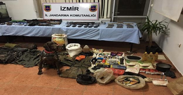 Jandarma PKK'nın İzmir'deki sığınaklarını dağıttı