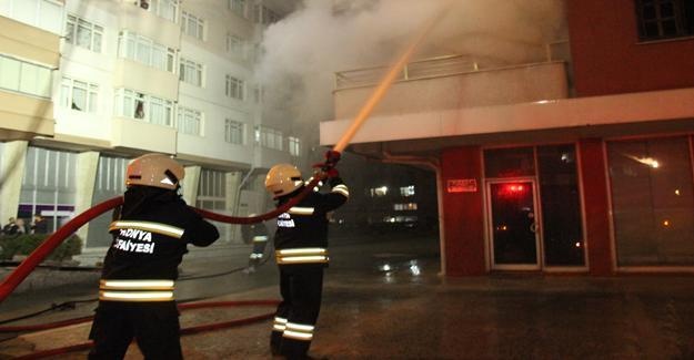 Apartmanda çıkan yangında kurtarma operasyonu