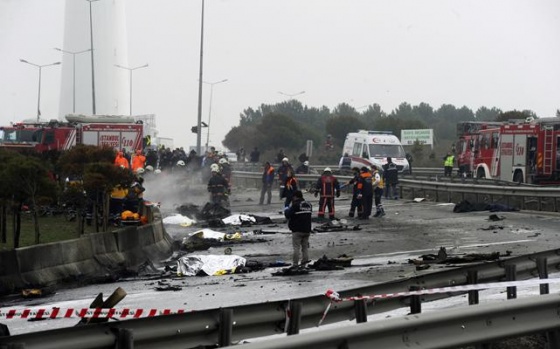 İstanbul'da Düşen Helikopter