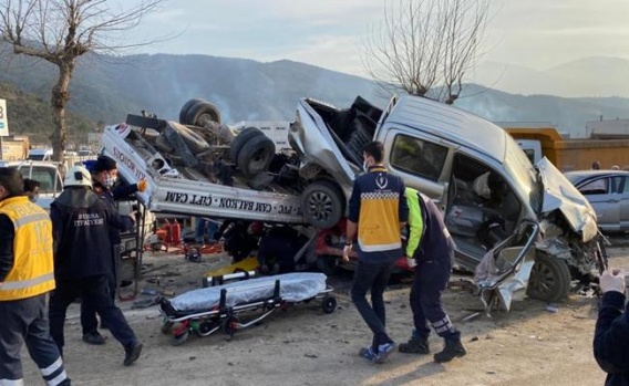 Bursa Kestel'deki Tır Kazası