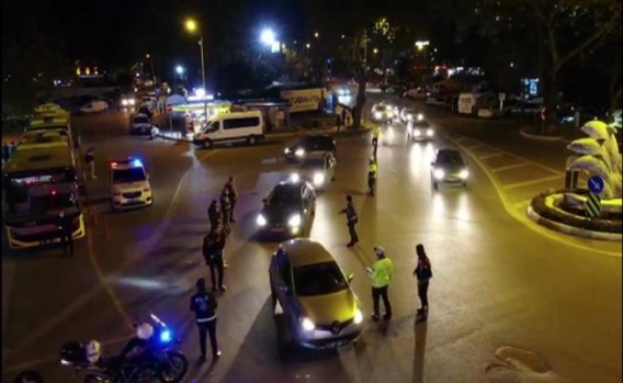 Bursa Mudanya'da 250 Polis'le Drone'lu Asayiş Uygulaması