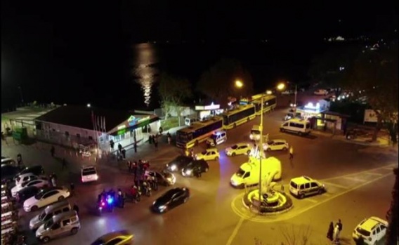 Bursa Mudanya'da 250 Polis'le Drone'lu Asayiş Uygulaması