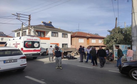 İznik Çakırca Traktörle Motosiklet Çarpıştı
