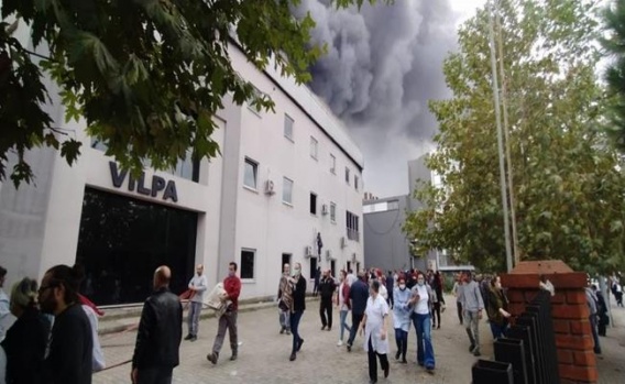 Bursa Kestel'de Tekstil Fabrikasında Yangın Çıktı