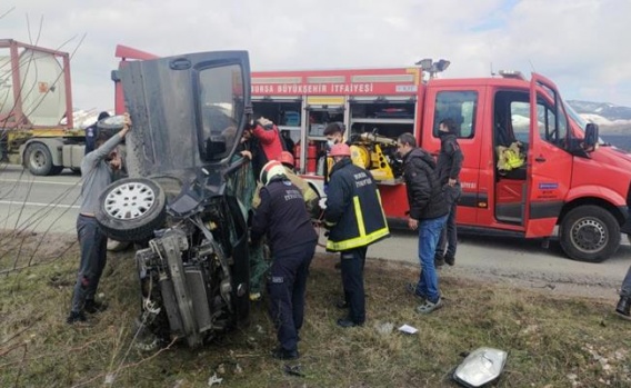Orhangazideki kazada sürücü yaralandı
