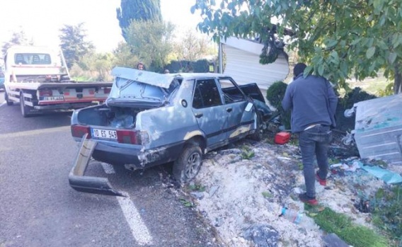 Bursa Orhangazi'deki Trafik Kazasında Otomobil Takla Attı