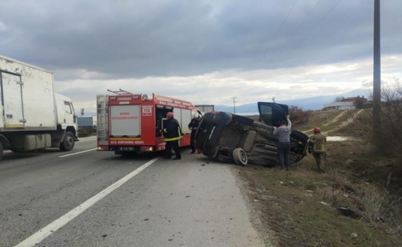 Orhangazideki kazada sürücü yaralandı