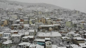 Bursa şehir merkezinden kar manzaraları