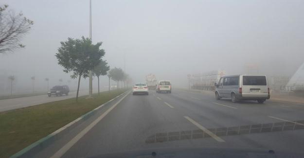 Bursa'da Sisli Hava Trafiği Olumsuz Etkiliyor