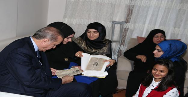 Cumhurbaşkanı Erdoğan, 15 Temmuz şehidinin ailesini ziyaret etti
