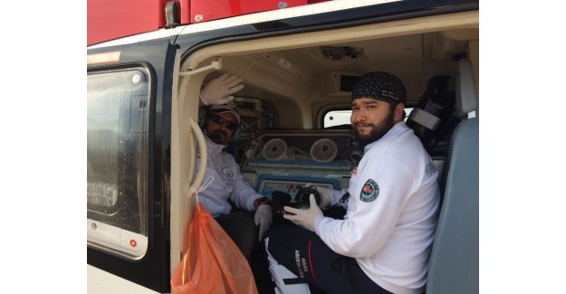 Kalp hastası 2 günlük bebek ambulans helikopterle Ankara'ya sevk edildi