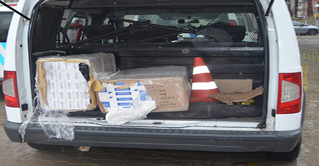 Manisa'da bin 400 paket kaçak sigara ele geçirildi