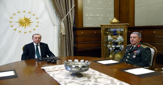 Cumhurbaşkanı Erdoğan, Genelkurmay Başkanı Orgeneral Akar'ı kabul etti