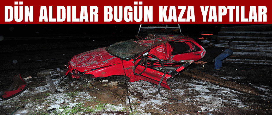 Dün aldıkları otomobille kaza yaptılar: 2'si kardeş 3 ölü