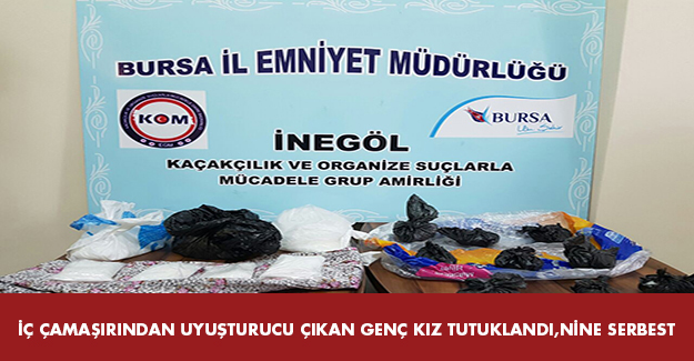 İç çamaşırından uyuşturucu çıkan genç kız tututlandı, nine serbest