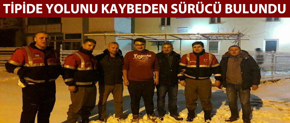 İznik'te Tipide yolunu kaybeden sürücü bulundu