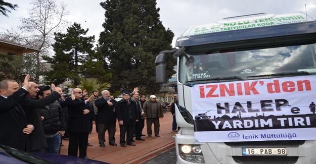 İznik'ten Halep'e yardım TIR'ı