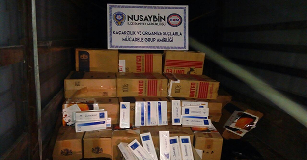 Nusaybin’de 514 bin TL'lik kaçak sigara ele geçirildi