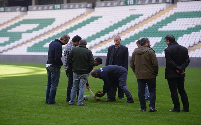 Timsah Arena’nın zemini incelendi