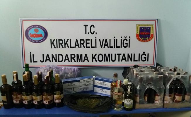 Kırklareli merkezli kaçak içki ve uyuşturucu operasyonu