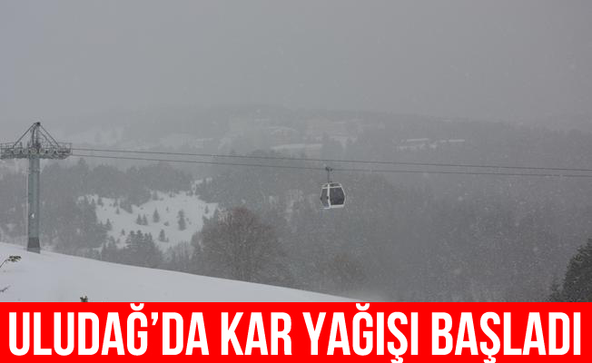 Uludağ'da uzun aradan sonra kar yağışı