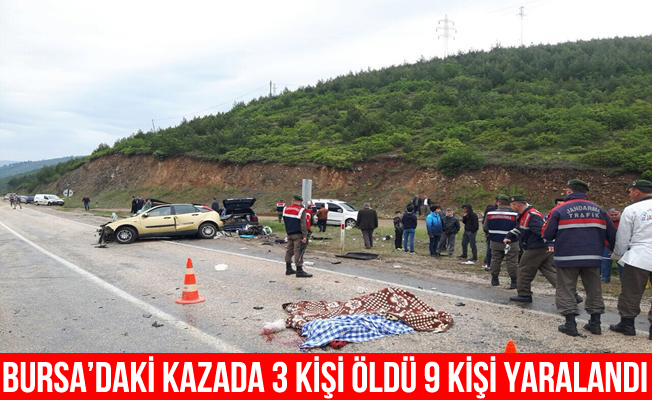 Bursa'da trafik kazası: 3 ölü, 12 yaralı