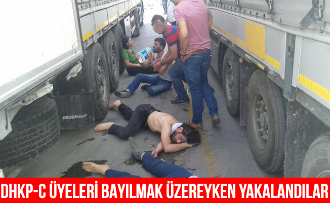 Terör örgütü üyesi 4 kişi, dorsede bayılmak üzereyken yakalandı