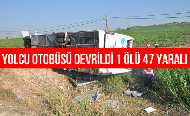 Balıkesir'de yolcu otobüsü devrildi: 1 ölü, 45 yaralı