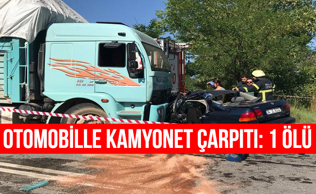 Kocaeli'de otomobille kamyon çarpıştı: 1 ölü