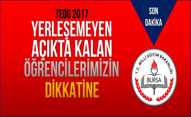 TEOG'da Açıkta Kalan Öğrencilerin Dikkatine