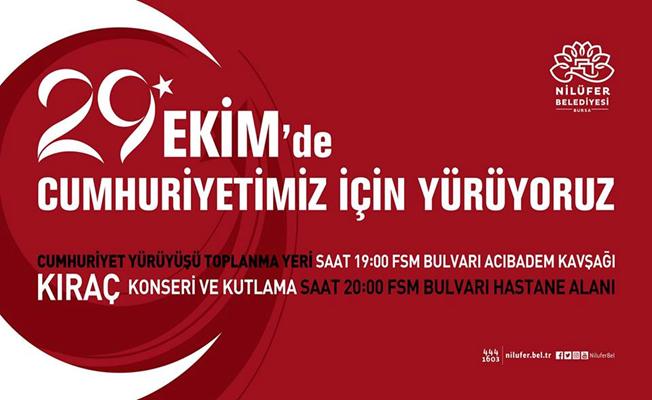 Cumhuriyet Bayramı kutlamalarının adresi Nilüfer