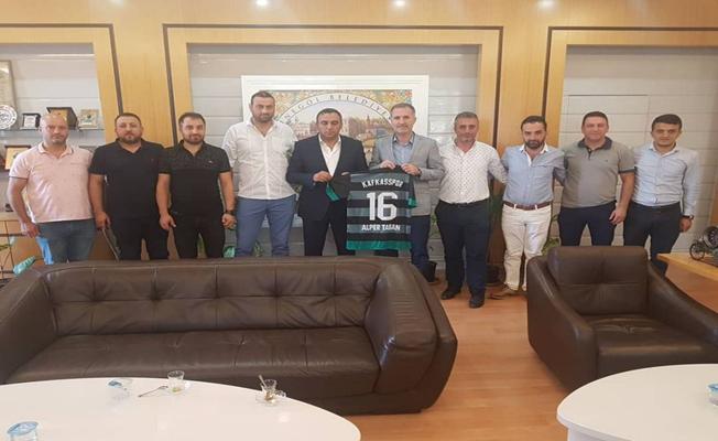 Kafkasspor Yönetiminden Başkan Taban’ı Ziyaret Etti