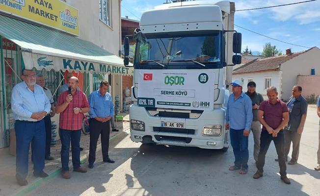 Serme Köyü'nde Gelenek Bozulmadı Öşür Yardımları Yola Çıktı