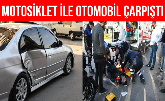 Aksaray'daki Trafik Kazasında Motosiklet İle Otomobil Çarpıştı