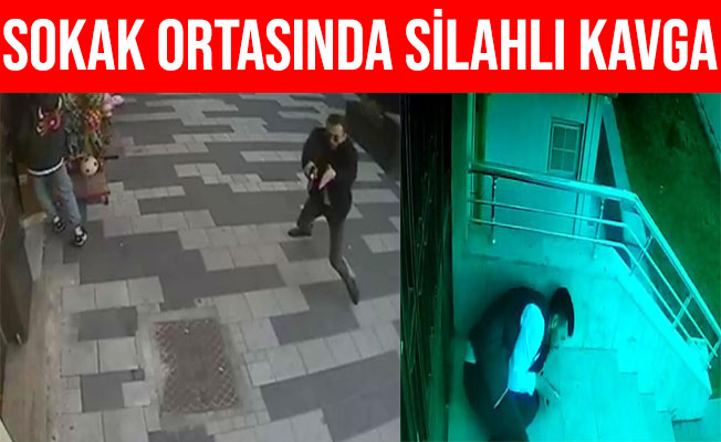 Bolu'da 2 Kişi Cadde Ortasında Silahla Çatıştı