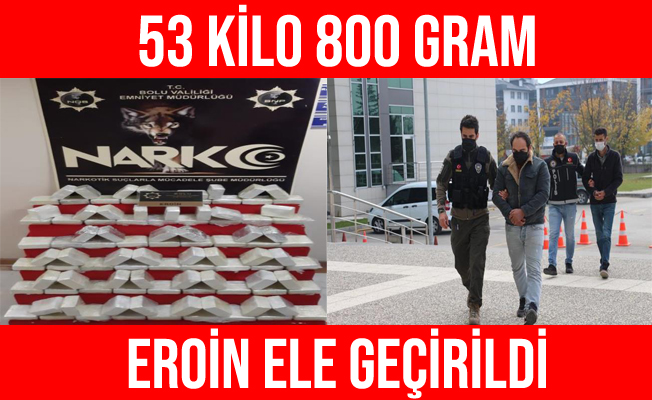 Bolu'da Otomobilin Arka Koltuğunda 53 Kilo Eroin Bulundu