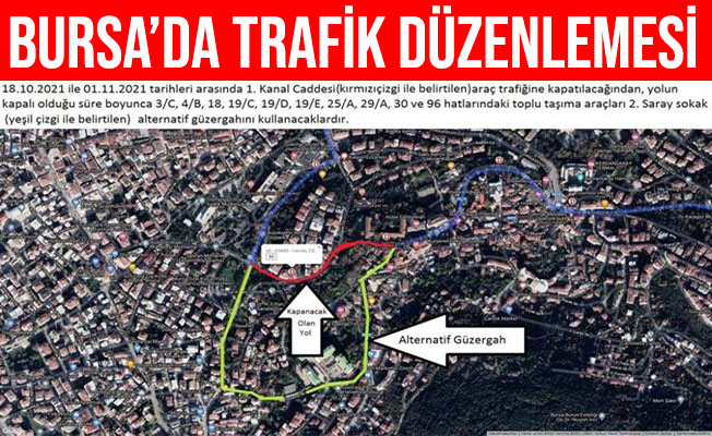 Bursa Çekirge’de Trafik Düzenlemesi