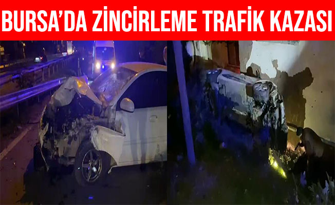 Bursa Gemlik'te Zincirleme Trafik Kazası