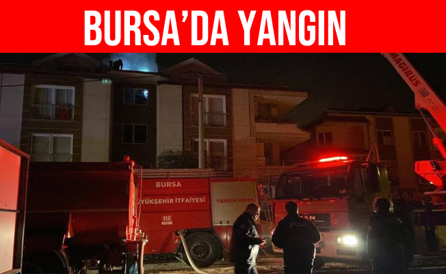 Bursa İnegöl'de 3 Katlı Binanın Teras Katında Yangın Çıktı