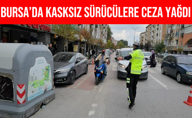 Bursa İnegöl'de Kasksız Sürücülere Ceza Yağdı