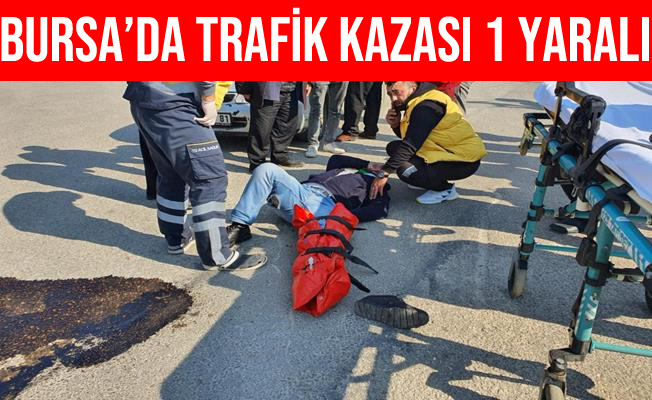 Bursa İnegöl'de Otomobil İle Çarpışan Motosikletin Sürücüsü Yaralandı