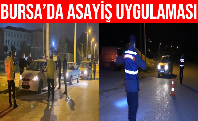 İnegöl'de Jandarma & Polis Ekiplerinden Asayiş ve Trafik Uygulaması