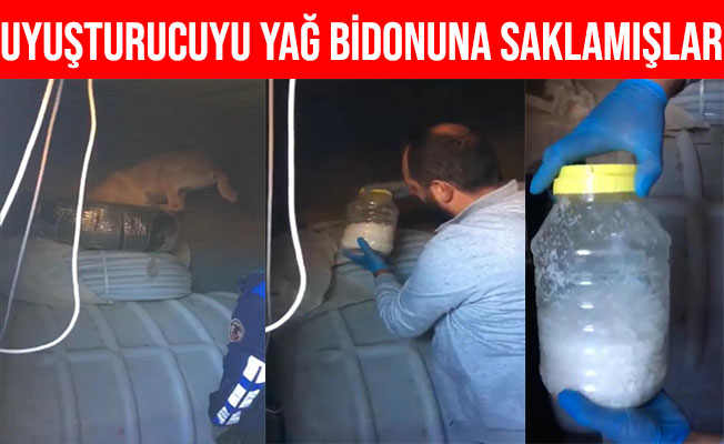 Kayseri'de Yağ Bidonunun İçinden 1.5 Kilogram Uyuşturucu Çıktı