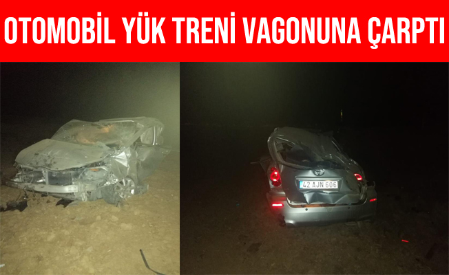 Konya'da Otomobil Yük Treninin Vagonuna Çarptı: 5 Yaralı