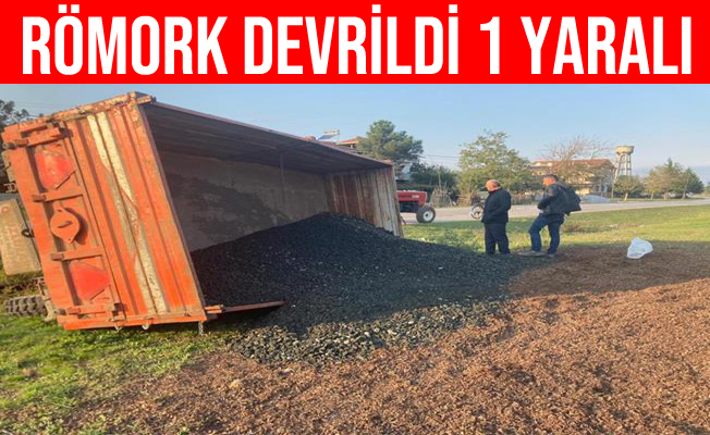 Samsun Çarşamba'da Römork Devrildi: 1 Yaralı