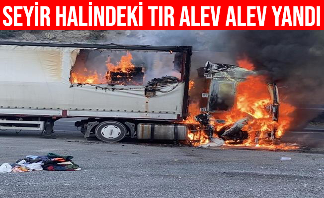 Adana Pozantı'da Seyir Halindeki TIR Alev Alev Yandı