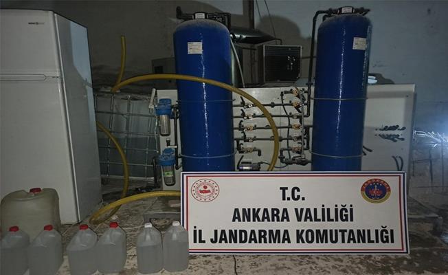 Ankara'da Jandarmadan kaçak içki operasyonu