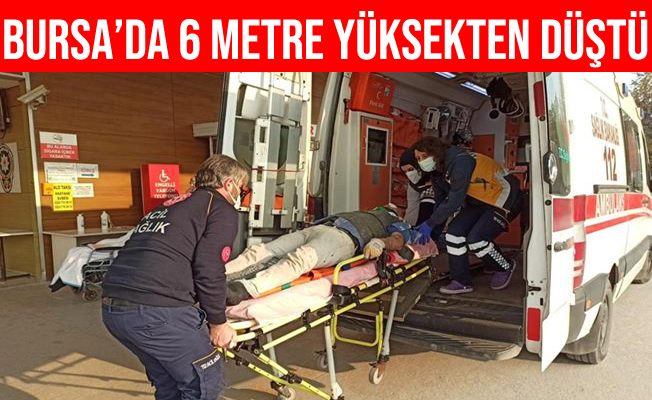Bursa'da kurduğu iskeleden düşen inşaat ustası yaralandı