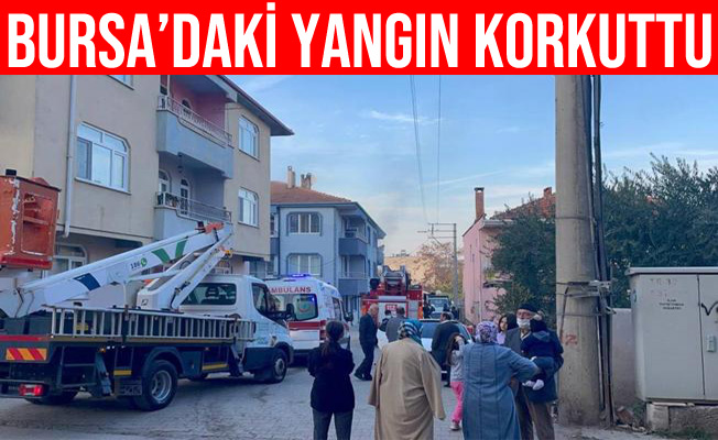 Bursa'da yangında mahsur kalan aileyi itfaiye kurtardı